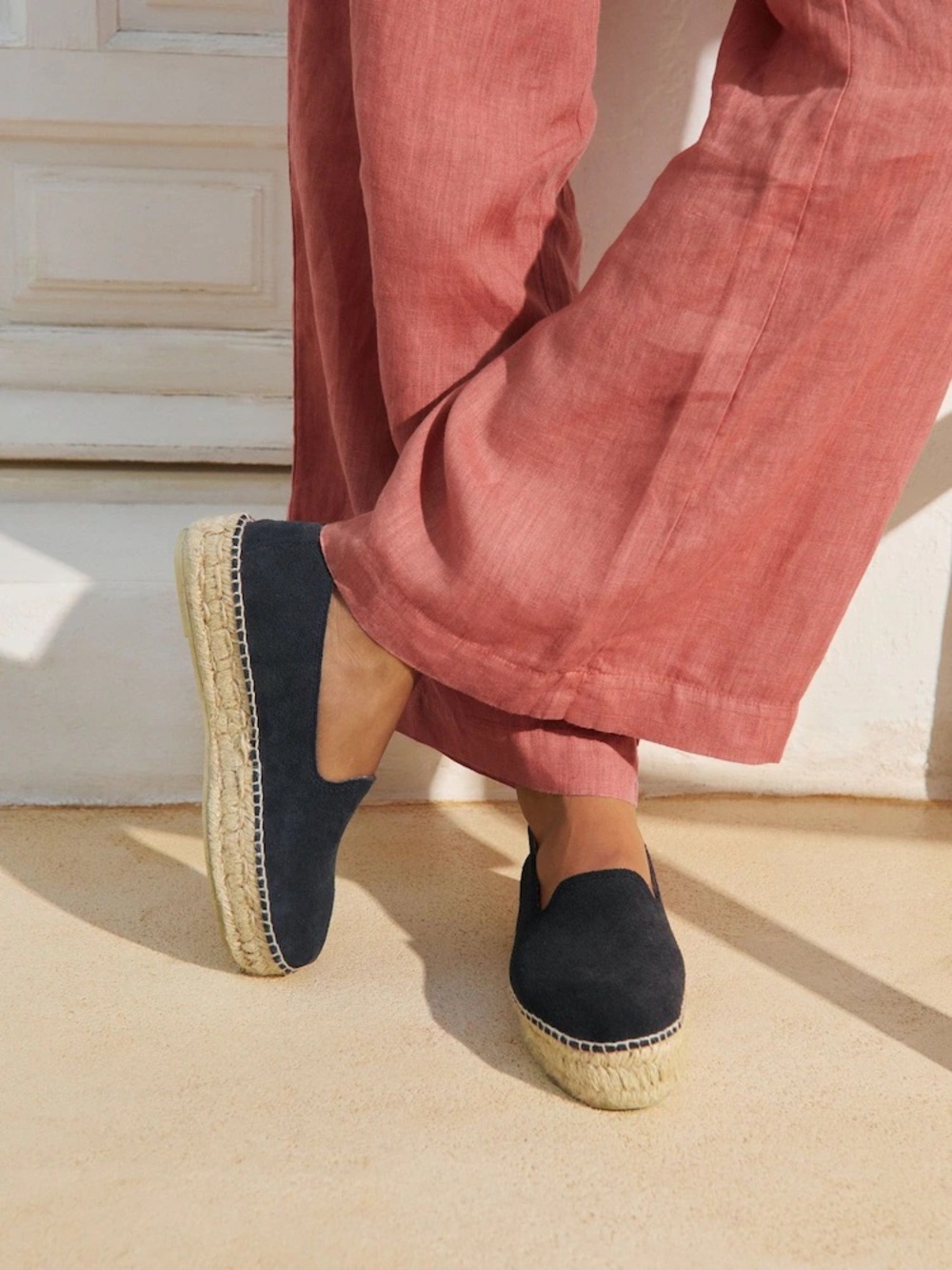 NEW Manebi Suede Double Sole Espadrilles Sz 38